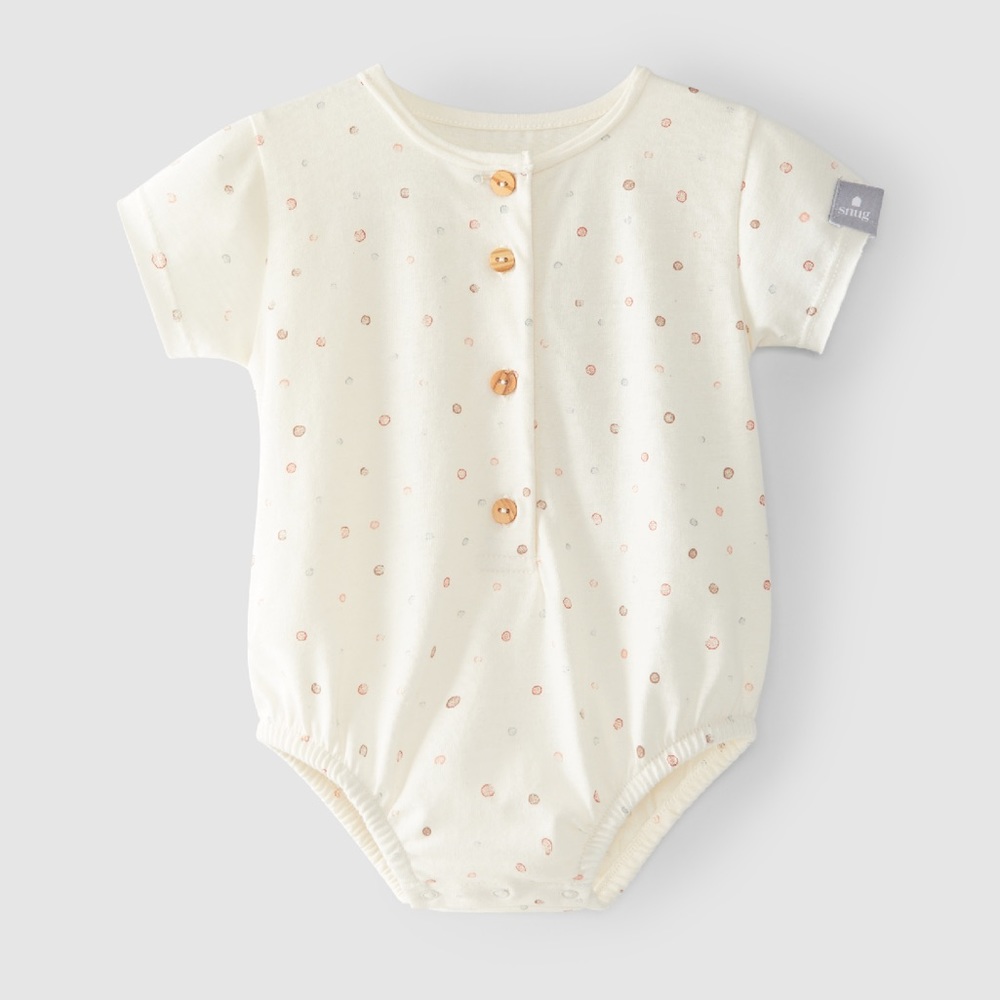 SNUG Polka Dot Onesie / 6 months / baby girls polka dot